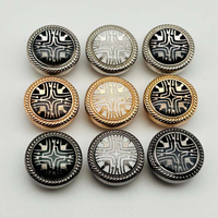 Bouton-pression tressé traditionnel saoudien intemporel de 18 mm en alliage de zinc de qualité bijouterie avec placage pour accessoire Thobe Abaya