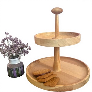 Wooden Multi-Layer Three-<b>Tier</b> <b>Cake</b> Stand Handmade Rustic Dessert Display Holder Pedestal Eco-Friendly Dishwasher Safe Customized - Product Image 6