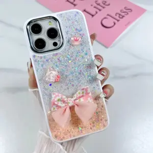 Coque de téléphone à paillettes papillon personnalisée pour iPhone 15 pro max 14 13 12 pro 11 couverture arrière antichoc accesorios de celular