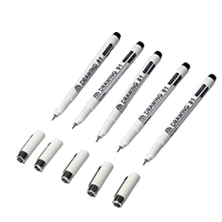 Stylos à pointe fine en plastique noir et PLA imperméables pour l'école, le bureau, l'écriture, le dessin, le traçage, la conception, la calligraphie, ensemble de stylos