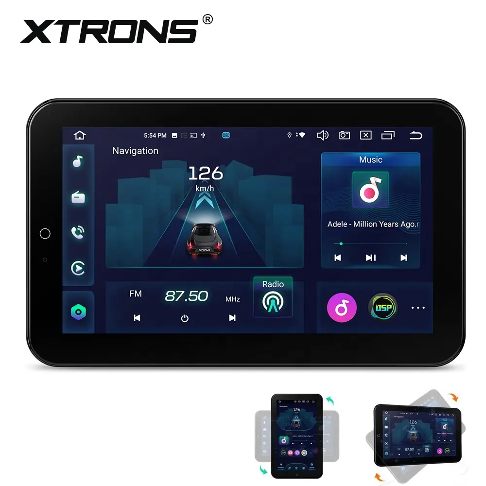 Xtrons 12.8 "แอนดรอยด์12 Double DIN Radio de coche QLED 1920*1080แอนดรอยด์ออโต้4G LTE ระบบนำทาง GPS