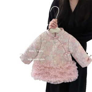 New Winter Girls Traditional Chinese New Year Outfits Thickening With Label For Celebration - Product Image 5