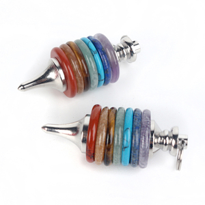 Nouveau produit 2025 : Collier pendule avec pendentif en cristal des sept chakras - Product Image 1
