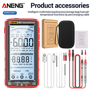 ANENG 681 Smart Anti-Burn True RMS-Multimeter, wiederauf ladbarer Spannungs-/Hz/Ω/Dioden tester mit LCD und Mantel - Product Image 6