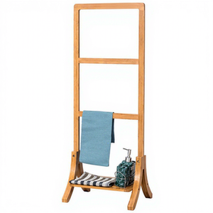 Porte-serviettes en bambou sur pied à 3 niveaux de bonne qualité <span class=keywords><strong>pour</strong></span> salle de bain - Vente en gros - Product Image 3