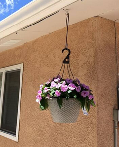 Grands crochets en métal noir style Art Déco pour plantes suspendues <span class=keywords><strong>de</strong></span> Noël, branches d'arbre, mangeoires à oiseaux, paniers, lanternes, décorations <span class=keywords><strong>de</strong></span> jardin (poudre) - Product Image 5