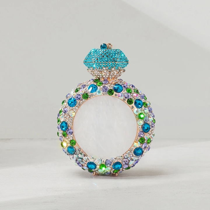 New PerfumeShaped Clutch Wedding Purse Luxury Gown Evening Crystal