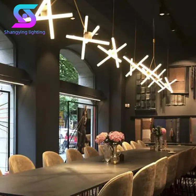 Çin üretici KTV ticari gösteri odası restoran büyük lüks cam Led avize aydınlatma dekorasyon ev
