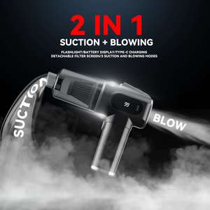 مكنسة كهربائية جديدة 2 في 1 لاسلكية قوية محمولة باليد مكنسة كهربائية صغيرة للسيارة منفضة هوائية لتنظيف لوحة مفاتيح الكمبيوتر - Product Image 4
