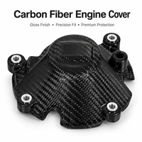 Cache-moteur en carbone rigide et durable pour moto de course, finition brillante 3K sergé, résistant à la chaleur, vente en gros directe usine