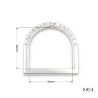 Hebilla de anillo D plana de Metal de lujo personalizada, aleación de Zinc de 30mm de alta calidad, resistente a la moda, tamaño de 30mm, marca personalizada fuerte