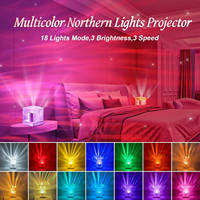 Lampe de table rotative moderne RVB avec ondulation d'eau Dream Aurora Projecteur Vente en gros pour la décoration de la maison et de la chambre à coucher Télécommande à effet aurores boréales