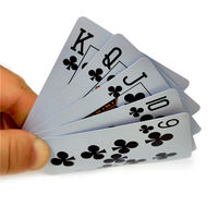 Jeu de cartes à jouer bicolores directement de l'usine, cartes de poker personnalisées avec logo, boîte en plastique, livraison rapide, vente en gros, fournisseur pour revendeurs