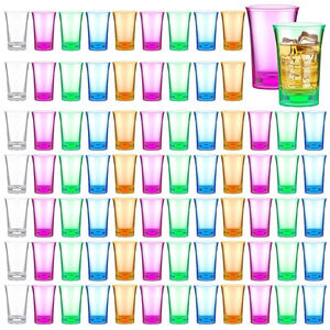 Gobelets à vin en plastique incassables réutilisables de fête personnalisés Verres à liqueur à vin en plastique transparent violet de qualité alimentaire portables - Product Image 4