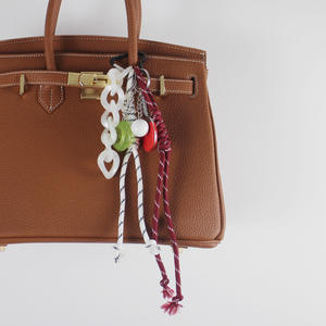 Ins Blogger con el mismo nicho Ping Pong Green Life Preserver llavero encanto hecho a mano pareja trenzado cordón bolsa colgante - Product Image 4