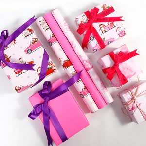 Stock personnalisé 80g de papier d'emballage coloré de haute qualité 43*300 cm Papier d'emballage cadeau pour emballage de Noël - Product Image 3
