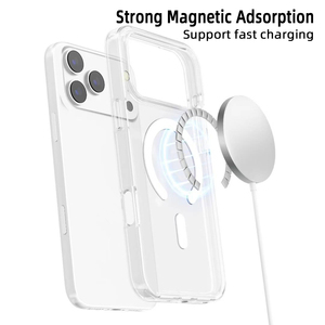 Cover Magnetica per iPhone 15 e Serie iPhone 16, Custodia Trasparente in TPU+PC con Ricarica Wireless per iPhone 16 e Serie 17 - Product Image 5
