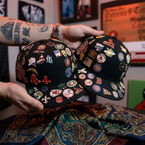Gorra de Béisbol Negra con Insignias de Equipos, Estilo Urbano, Ajustable, 100% Algodón, para Hombre, Invierno - Product Image 1