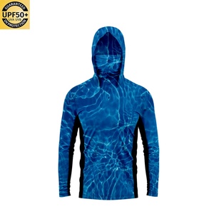 Sweat à capuche de pêche à manches longues UPF 50, impression par sublimation avec logo personnalisé, séchage rapide, imperméable, protection solaire, haute qualité - Product Image 2