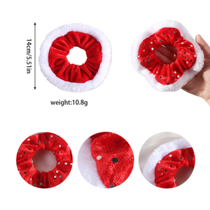 Nuevo Coletero Rojo de Invierno, Accesorio Elástico para el Cabello, Coletero con Diseño Navideño a Cuadros - Product Image 2
