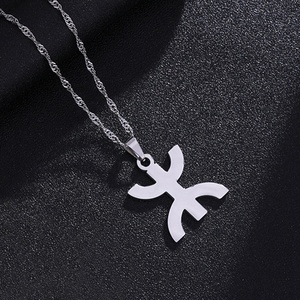Collier berbère <span class=keywords><strong>kabyle</strong></span> MECYLIFE, bijoux de style berbère africain, collier en acier inoxydable plaqué or 18 carats, pendentif symbole des Berbères - Product Image 3