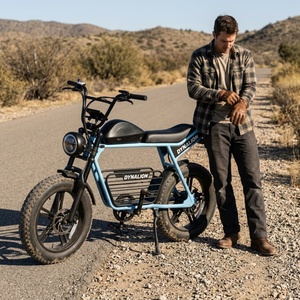 Vélo électrique de style cyclomoteur rétro avec pneus larges de 20 pouces, vélo électrique <span class=keywords><strong>vintage</strong></span> Scrambler pour les trajets urbains et les tout-terrain pour adultes - Product Image 4
