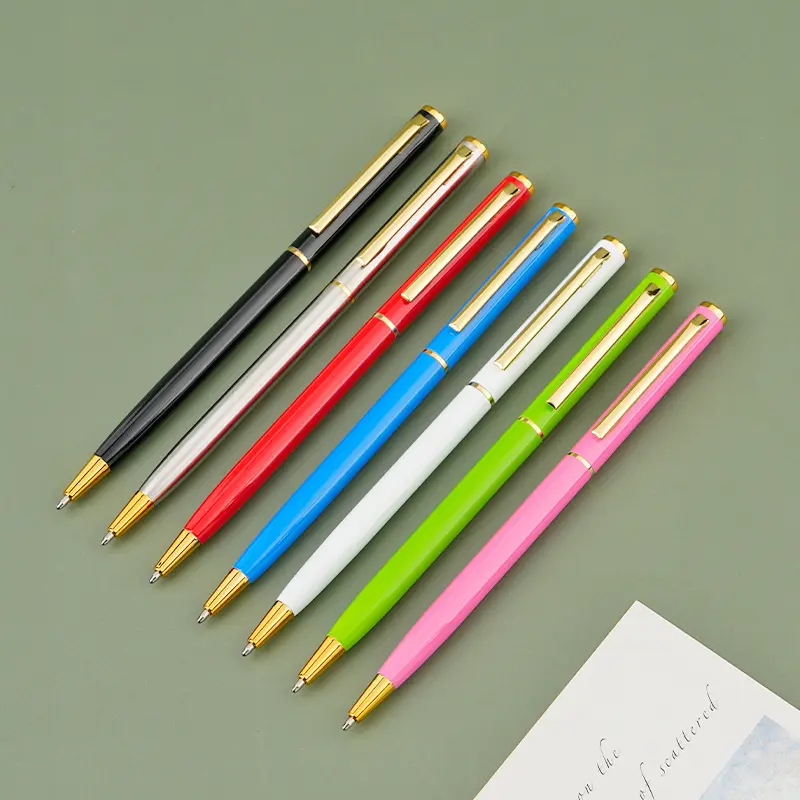 JPS OEM Metal mont yazdırılabilir logo otel reklam çok renkli Xiaoxi Hua kalem nokta toptan küçük mont tükenmez kalem