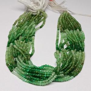 Cuentas de Crisoprasa Natural de Alta Calidad, Facetadas, de 2mm, en Forma de Rondelle, con Degradado de Color, Certificadas por CNAS, para la Fabricación de Joyería - Product Image 1