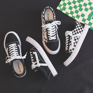 Scarpe da Skate da strada scarpe di tela Casual all'ingrosso scarpe da ginnastica di lusso stivali da donna con lacci alla caviglia scarpe da ginnastica piatte pied de poule - Product Image 4