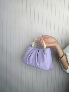 Design de luxe dames carré sacs à bandoulière petit sac de messager perle poignée femmes petits sacs à main - Product Image 3