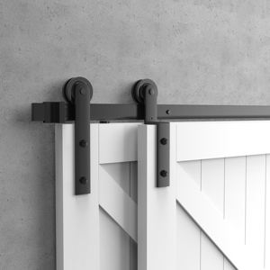 Portes <span class=keywords><strong>de</strong></span> <span class=keywords><strong>grange</strong></span> intérieures robustes et robustes <span class=keywords><strong>de</strong></span> style moderne, glissières suspendues <span class=keywords><strong>sur</strong></span> <span class=keywords><strong>rail</strong></span>, kits <span class=keywords><strong>de</strong></span> systèmes <span class=keywords><strong>de</strong></span> quincaillerie pour portes coulissantes à <span class=keywords><strong>rail</strong></span> unique - Product Image 1