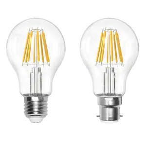 Indoor Lighting 4w 6w 8w Led Filament Bulb A60 E27 B22 Led Light