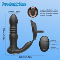 Kimi/OME Jouet sexuel pour adultes à télécommande sans fil télescopique, étanche, pour massage, plug anal masculin, impulsions électriques