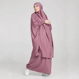 Ubai abaya musulmán para mujer, conjunto jilbab de 2 piezas, Ropa Étnica islámica popular