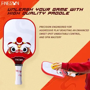 Customized Pickleball Paddles Fiberglass Paddle For Kids Indoor And Outdoor Sports Pickleball Game Equipment