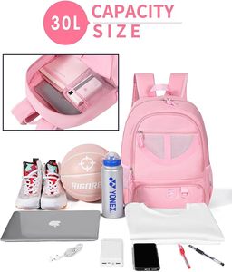 Mochila de Baloncesto para Hombre con Compartimento para Zapatos, Plegable, Impermeable y de Gran Capacidad, Mochila Deportiva Informal - Product Image 2