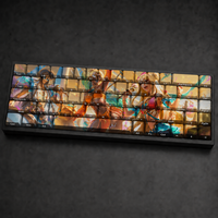 LOL Ocean Song Seraphine – 68 touches PBT imprimées latéralement par sublimation pour clavier mécanique 60 % gaming avec switches Cherry MX