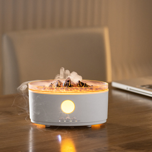 Macchina per Vulcano di Fuoco Simulato con Meduse da 200ml, Umidificatore da Tavolo con Doppio Spruzzo e Anello di Fumo per Camera da Letto - Product Image 1