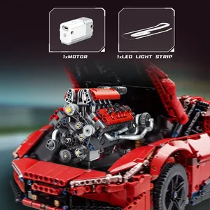 Kaiyu K96203 2025 tecnico motorizzato V8 auto parte modello di <span class=keywords><strong>motore</strong></span> con assemblaggio leggero mattoncini giocattolo regalo per bambini - Product Image 4