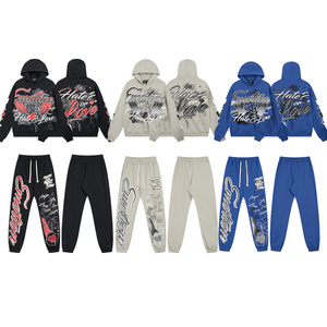 Conjunto de Sudadera con Capucha y Cremallera de Alta Calidad, 100% Algodón, Estilo EMOTION High Street Diamond Pure, para Hombre y Mujer - Product Image 1