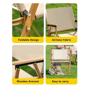 600D Oxford Padded Folding <b>Chair</b> Carbon Steel 170KG Support for Outdoor Camping Beach Party - Product Image 5