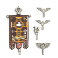 Étoile militaire Mini soldat Figure 40k noir templier Empire guerre drapeau étoile guerrier guerre arme bloc de construction briques jouet