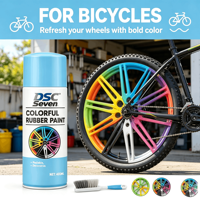 Peintures automobiles multicolores en gros pour la personnalisation et la décoration de véhicules, entretien des roues, peinture en caoutchouc pelable en aérosol