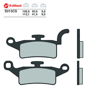 R-Attack S015CS ผ้าเบรกรถจักรยานยนต์ R90เซรามิกคาร์บอนหน้าได้รับการอนุมัติ - Product Image 1