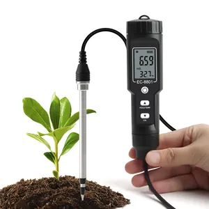 Digital 3 em 1 Solo EC/TDS/CF Tester com Sonda para Agricultura, Agricultura, Jardinagem, Gramado, Plantas ao Ar Livre Uso