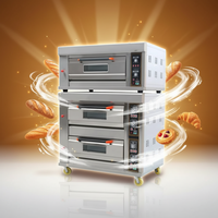Four à sole électrique commercial RW-60D, nouvelle conception, haute productivité, équipement de cuisson Crown B, 3 niveaux, 6 plateaux