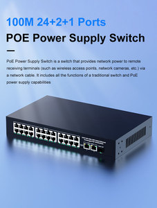 Switch Ethernet réseau non géré 24 ports 10/100M PoE avec 2 ports Uplink Gigabit et 1 port SFP, prise en charge VLAN pour systèmes de vidéosurveillance - Product Image 2