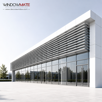 Sistema de Persianas Verticales Modernas de Aluminio para Fachadas de Edificios Comerciales, Aleación 6063 T5, Resistente al Viento, Protección Solar