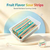Bulk snoep groothandel OEM/ODM aangepaste private label zure strips snoep gemengde fruit smaak zachte strips kauwgom snoep