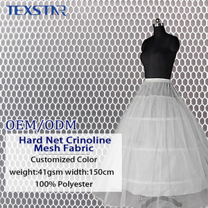 Tissu en <span class=keywords><strong>tulle</strong></span> 100 % polyester pour doublure, maille hexagonale rigide, tissu textile en maille pour vêtements et robes - Product Image 1